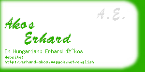 akos erhard business card